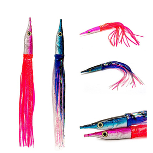 La migliore vendita di colore rosso <span class=keywords><strong>blu</strong></span> di colore calamaro gonne di <span class=keywords><strong>polpo</strong></span> in plastica morbida da 11 ''esca di pesce - Product Image 1