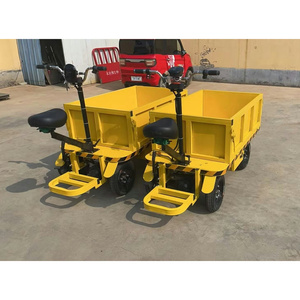 Chariot à plateau à quatre roues pour le transport de matériaux en entrepôt, serres, construction et vergers - Product Image 3