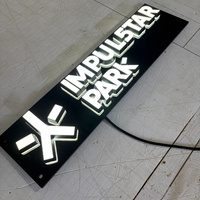 Letrero Luminoso LED 3D Personalizado al por Mayor con Letras de Canal Retroiluminadas y Base Acrílica, Logotipo Iluminado para Decoración de Paredes Interiores de Tiendas y Bares