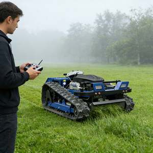 Robot agricole sur chenilles bleu multifonctionnel pour opérations sur le terrain - Product Image 5