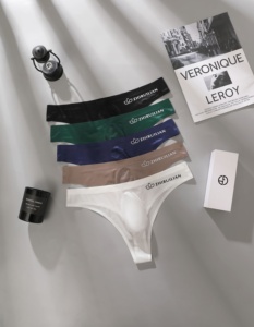 CustomLogo seksi rahat erkekler tanga kısa yumuşak naylon nefes üçgen düşük katlı anti-bakteriyel erkek iç çamaşırı yaz için - Product Image 1