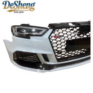 Installation directe pour <span class=keywords><strong>Audi</strong></span> A3, <span class=keywords><strong>S3</strong></span>, mise à niveau vers le kit extérieur RS3, comprenant le pare-chocs avant, les phares à LED, la calandre, sûr et stable. - Product Image 5