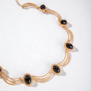 Collana <span class=keywords><strong>con</strong></span> Ciondolo Geometrico Vintage Placcato Oro Stile Europeo-Americano <span class=keywords><strong>con</strong></span> Catena a Maglie per Donne - Product Image 4