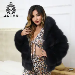 Fashion simple wholesale fur coat with hat women's faux fur coat artificial fox Hoodie winter artificial fox coat