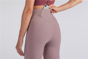 Proveedor profesional de venta al por mayor alta Yoga transpirable No-sensación de gimnasio Capri - Product Image 2