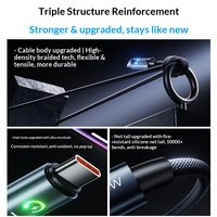 Câble de données Lingcai CC 100W intelligent USB-C vers USB-C USB3.0 à chargement rapide et transfert de données pour iPhone 17