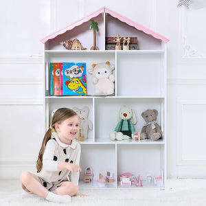 Étagère de rangement en bois pour jouets, adorable ensemble pour bébés filles, bibliothèque pour garçons, armoires pour enfants - Product Image 4
