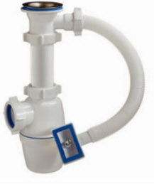 Fregadero sifón americano Tipo 1 1/2 "X 40 <span class=keywords><strong>con</strong></span> desbordamiento y manguera corrugada 40/50 sifón Desagüe de cocina residuos - Product Image 6