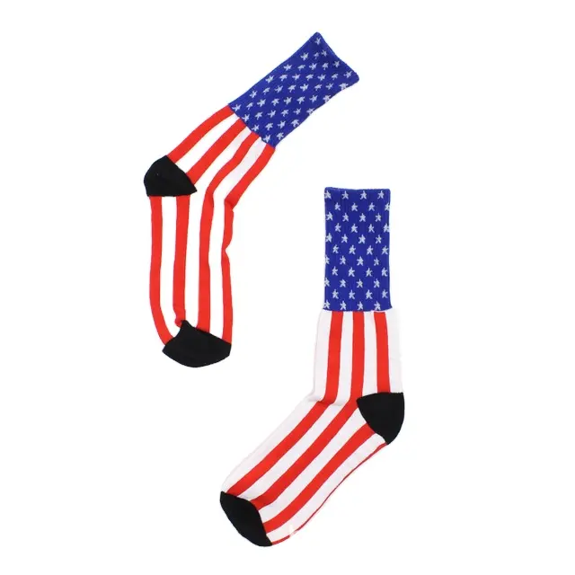 미국 국기 면 양말 미국 별과 줄무늬 양말