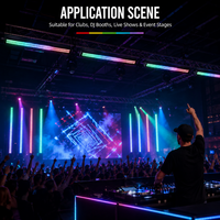 Barre de lumière LED à haute vitesse 1-30Hz 48+24 RGBW avec effets stroboscopiques et DMX512 pour scène, discothèque et DJ