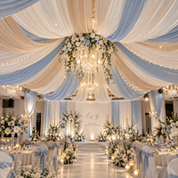 Rideaux de scène en soie laiteuse vert armée pour mariage, 10x10 pieds, pour banquets, événements extérieurs, fêtes et décoration de scène - Vente en gros