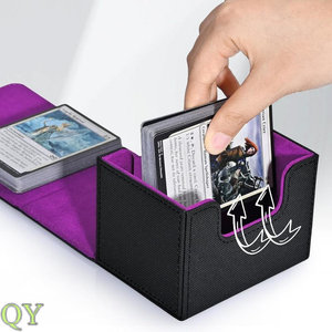 Caja Protectora de Cartas Coleccionables QY Personalizada de Cuero PU, Estuche de Almacenamiento para Juegos de Mesa y Tarjetas de Visita - Product Image 6