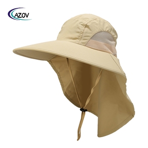 Mùa xuân mùa hè bóng râm ngư dân Mũ ngoài trời rừng leo núi Mũ câu cá bảo vệ cổ lớn Mũ khô nhanh - Product Image 5