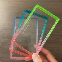 Protection PSA pour cartes gradées, pour étagère de chambre, plaque arrière en acrylique transparent, pare-chocs en TPU dégradé, 41 couleurs