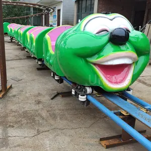 Fun Park Equipment Kids Backyard Worm Caterpillar Roller Coaster Happy Train Games Wacky Worm Roller Coaster For Sale