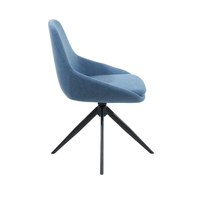 Chaise de salle à manger pivotante ergonomique haut de gamme, revêtement en tissu, 360° °   Pieds de table rotatifs en fer pour salle de repos de bureau, salle à manger à domicile
