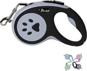 Tangle-Free One-Handed Brake 5M/16FT Extendable <strong>Dog</strong> <strong>Lead</strong> with <strong>Strong</strong> Nylon Tape - Product Image 1