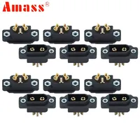 Connecteur mâle Amass XT60IE-M DC500V 35A avec vis pour batterie RC, drone, avion, jouets de course FPV (10/20/50 pièces)