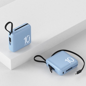 Petit chargeur portable PD22.5W 10000Mah avec câble intégré, batterie externe universelle rechargeable 5000mAh pour téléphone portable - Product Image 4