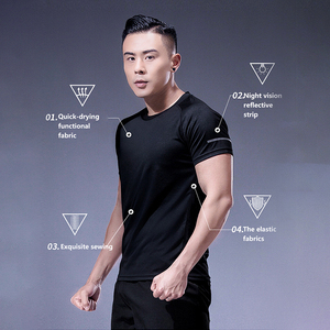 Traspirante <span class=keywords><strong>uomo</strong></span> Slim Mens Palestra di Sport Da Corsa T-Shirt di Sport di <span class=keywords><strong>Fitness</strong></span> Allenamento Muscolare Camicia Adatto per la Ginnastica Degli Uomini di <span class=keywords><strong>Abbigliamento</strong></span> - Product Image 2