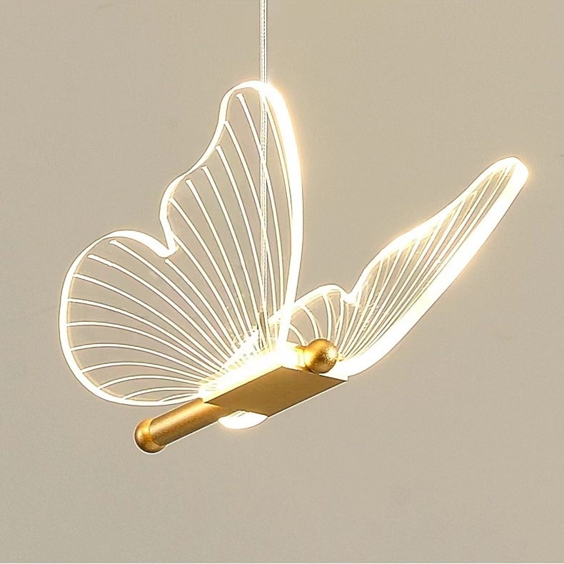 Indoor Hotel Livingroom Chandelier Light Luxury Led Modern Butterfly Style Stair Chandelier Pendant Lighting · image 5