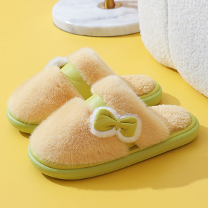 Nouvelles pantoufles personnalisées à nœud pour femmes – Chaussons d'intérieur et d'extérieur en coton chaud pour femmes – Nouveaux styles - Product Image 4