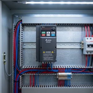 VFD2A7M543ANSAA VFD 3เฟส460V 750W IP20ไดรฟ์ความถี่ตัวแปรอุตสาหกรรมขนาดเฟรม A5 - Product Image 1
