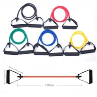 SANFAN Bandas Elásticas Multifuncionales para Fitness, Bandas de Resistencia Largas para Ejercicio, Bandas de Fitness al por Mayor, Cuerda de Tracción de Látex de Una Sola Pieza