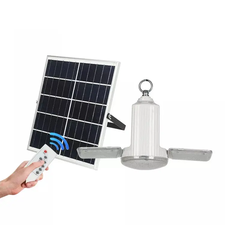 Energiebesparende Draagbare Solar Light Outdoor Waterdichte Dubbele Vleugels Opvouwbare Hanger Licht 18W 24W 36W Solar Camping licht