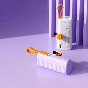 Batterie externe portable 5000 mAh, mini chargeur de téléphone portable d'urgence, format porte-clés, mince, station d'alimentation externe portable - Product Image 2