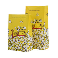 Sacs à Popcorn SOS en Stock, Résistants à l'Huile et à l'Humidité, Sacs en Papier Jetables de Qualité Alimentaire, Emballage en Papier Kraft