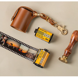 Étui de protection simple en cuir PU vintage personnalisable pour rouleau de <span class=keywords><strong>pellicule</strong></span> photo, <span class=keywords><strong>porte</strong></span>-<span class=keywords><strong>clés</strong></span> en vrac - Product Image 4