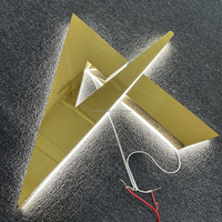 Enseigne lumineuse 3D pour salon de beauté, lettres en métal gravé or rose titane, signalétique pour boutique de cosmétiques et salon de manucure