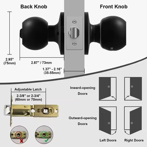 Slimme ronde knopslot sleutelloze toegang digitale vingerafdruk Tuya APP afstandsbediening voor compatibele houten deursloten - Product Image 6