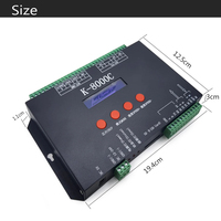K8000C DMX512 LED Pixel RGB Color Controlador DE LA K-8000C Controlador a todo Color para WS2811 WS2812 SK6812 Tira de LED Módulo LED