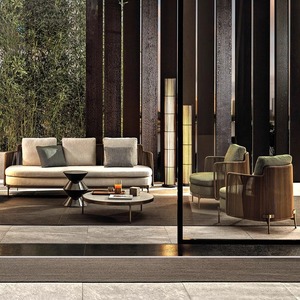 Fauteuil en rotin d'extérieur avec coussin, structure en alliage d'aluminium, mobilier de patio contemporain pour terrasse, balcon, jardin - Product Image 5