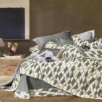 Parure de lit de luxe en coton 100% personnalisable, literie de haute qualité tissée, housse de couette, taie d'oreiller pour la maison et l'hôtel