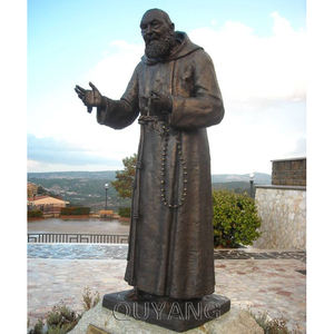 QUYANG-decoración de la Iglesia al aire libre, estatua de Metal, Saint Padre, religioso, de latón, bronce, St Padre, <span class=keywords><strong>Pio</strong></span>, escultura de cobre - Product Image 6
