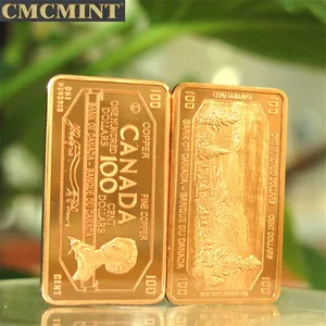 金属エンボスコイン999ファインコッパー1オンス $100銅カナダ紙幣記念コイン - Product Image 6