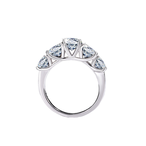 <span class=keywords><strong>Anillo</strong></span> <span class=keywords><strong>de</strong></span> Moissanita al por Mayor, 3.6CT, Exquisito y Clásico, para Boda, Compromiso o Fiesta, con 5 Piedras Engastadas en Plata <span class=keywords><strong>de</strong></span> <span class=keywords><strong>Ley</strong></span> S925, R.GEM. - Product Image 3