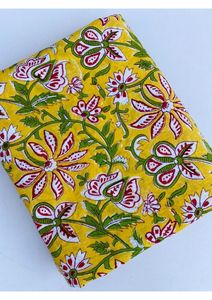 Tissu indien fait main 100% coton, broderie, respirant, léger, imprimé floral à la main, tissu brut à bas prix - Product Image 6