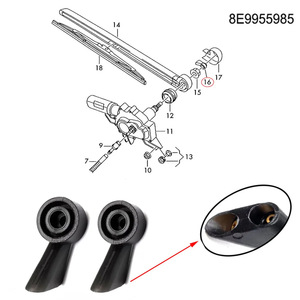 Boquilla de limpiaparabrisas trasero Audi, boquilla inyectora mecánica de plástico de 3 mm para A1 A3 Q3 Q5 Q7 SQ5 - Product Image 5