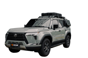 PORTE-<span class=keywords><strong>TOIT</strong></span> <span class=keywords><strong>DE</strong></span> VOITURE PLATE-FORME <span class=keywords><strong>DE</strong></span> <span class=keywords><strong>TOIT</strong></span> PLATE ET ÉCHELLE LATÉRALE ET BOÎTE <span class=keywords><strong>DE</strong></span> RANGEMENT LATÉRALE en aluminium AJUSTEMENT PARFAIT POUR LEXUS GX550 2024 + - Product Image 6