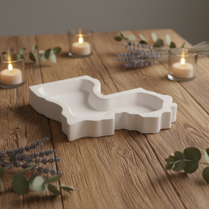 Ciotole in Legno di Paulownia Artigianali a Forma di Louisiana per Candele, Decorazione Rustica per la Casa - Product Image 1