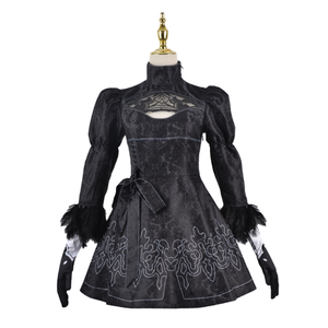 Costume de cosplay NieR <span class=keywords><strong>YoRHa</strong></span> No.2 Type B, robe noire d'<span class=keywords><strong>anime</strong></span>, tenue de jeu à prix abordable pour Halloween - Product Image 2