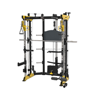 Machine Smith multifonctionnelle en acier/fer avec logo personnalisé pour entraînement de force, squats et musculation en salle de sport, équipement d'exercice avec revêtement en mousse