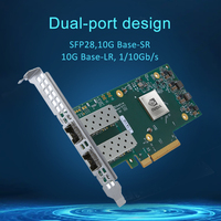 Tarjeta de Red Mellanox MCX4121A XCHT Nueva de Fábrica, PCIE 3.0 X8 1GB 10GB, Bajo Consumo de Energía, Tarjeta de Red Cableada PCIE en Venta