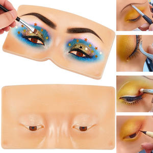 Demi-visage maquillage masque maquilleur peau foncée 3 couleurs faux conseil Mannequin débutant Eyeliner ombre <span class=keywords><strong>outil</strong></span> 5D globe oculaire Kit d'affichage - Product Image 6