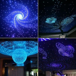 Plafonnier d'intérieur créatif intelligent LED ciel étoilé en fibre optique pour décoration de cinéma corps en plastique - Product Image 1