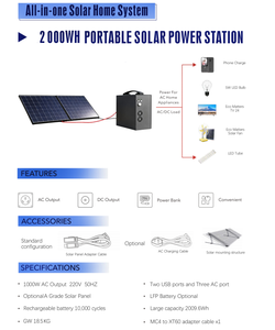 JINSUN Mini2000 All-In-One 200Ah 2.01kWh Stackable Off-Grid Storage <b>Portable</b> Kit 550W MPPT 1000W <b>AC</b> 220V Home - Product Image 4